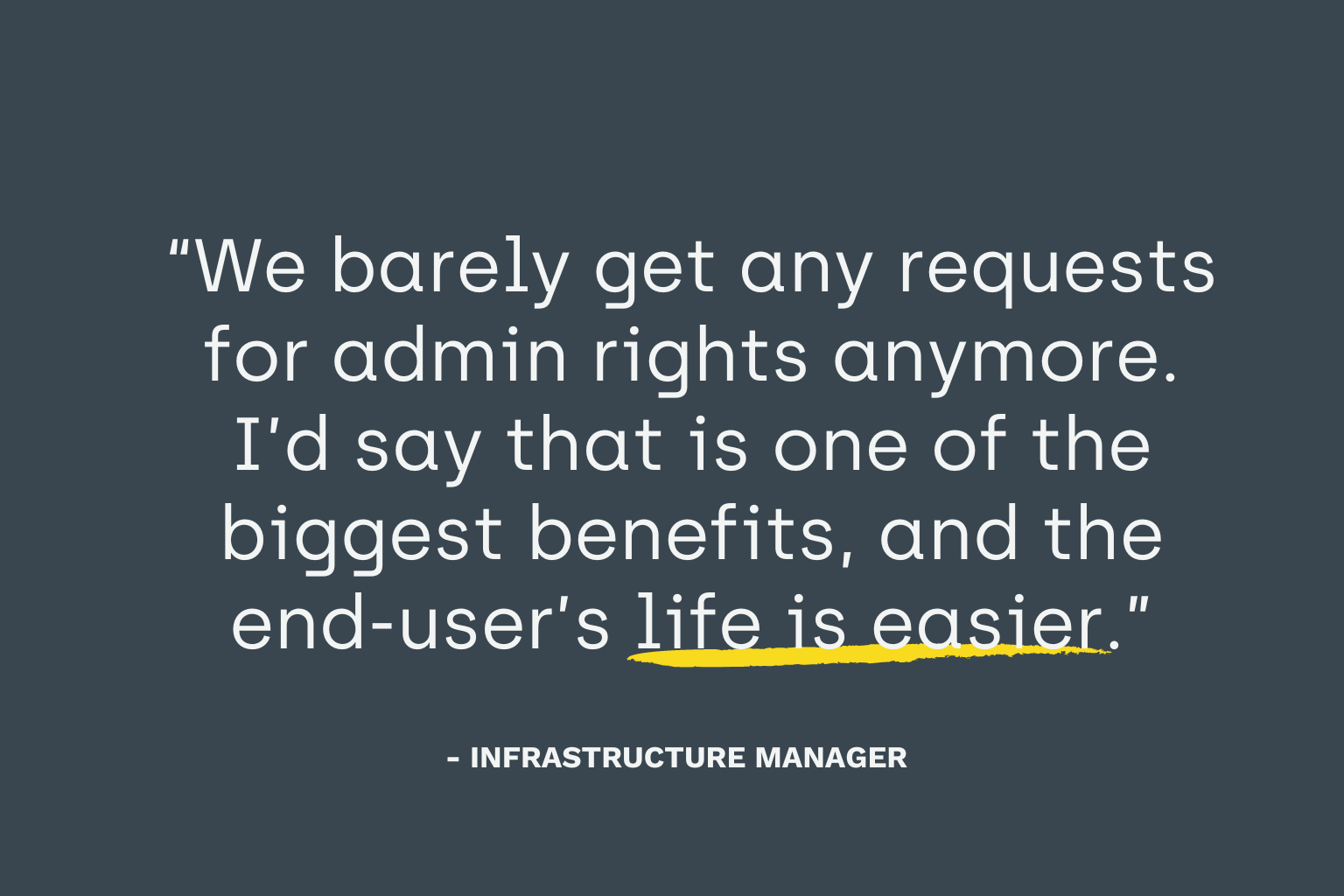 Quote from Infrastructure Manager
